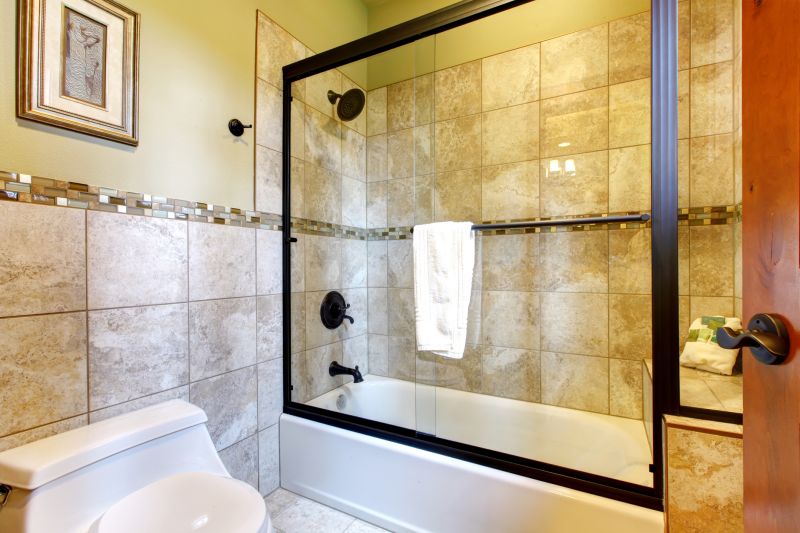 Space-Saving Shower with Sliding Door